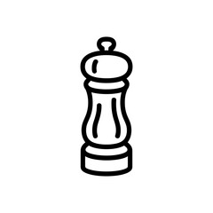 Pepper mill icon on White Background Vector Art Illustration on white background.
