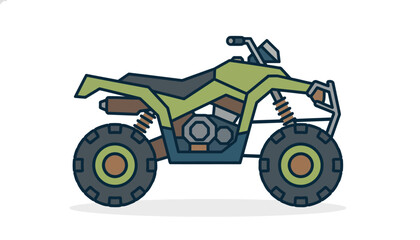 Rugged all terrain vehicle ATV ready for adventure.