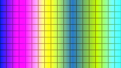 Vibrant square grid pattern with a smooth color gradient background