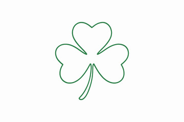 Simple outline of a shamrock with a green gradient