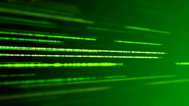 abstract line green light design motion wave data technology texture background 
