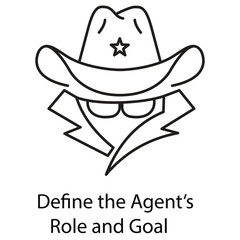 Define the Agent’s Role and Goal. Vector Icon Design