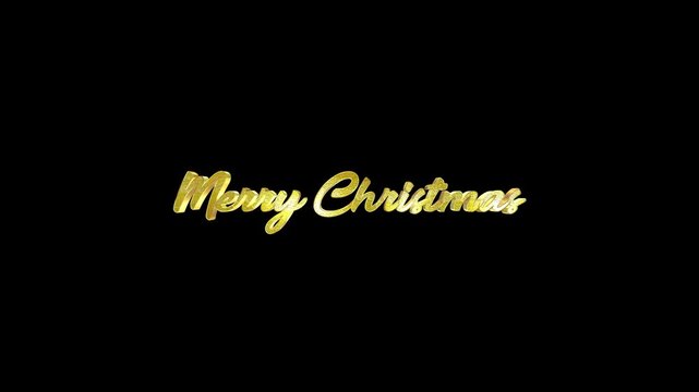 Merry Christmas Gold typo animation