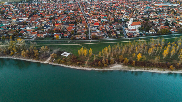 Aerial Drone View of Futog Old Town