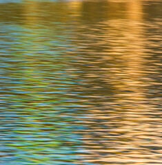 Textures of refletions and movement of waves in Water.