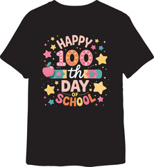 100 Days of School T-Shirt Design, 100th Day School Celebration Vector, Funny 100 Days Smarter T-Shirt, Kids 100 Day Milestone Graphic