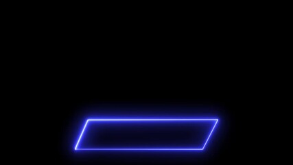 Neon glowing Modern lower third animation bar with name title placeholder and transparent background for streaming use, Animated Lower Third with Multi Directional Motion. Lower third bar with clean 