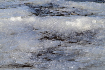 Natural Ice Pattern with Translucent Shards