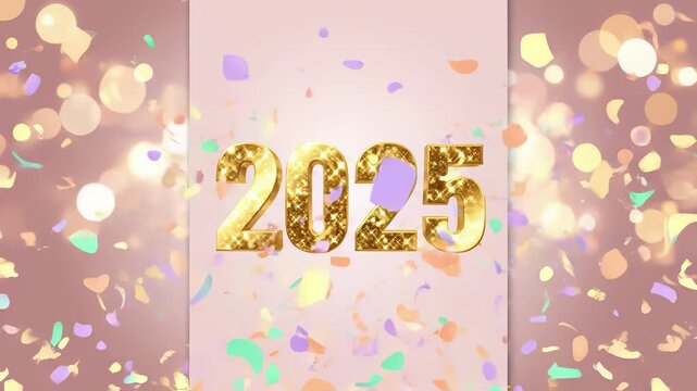 Shimmering gold 2020 sign explodes with celebratory energy amidst confetti, perfectly capturing the concept of celebrating milestones, conveying feelings of joy, accomplishment.