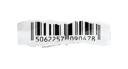 Barcode scan product code upc label identification price tag inventory control retail distribution system on transparent background