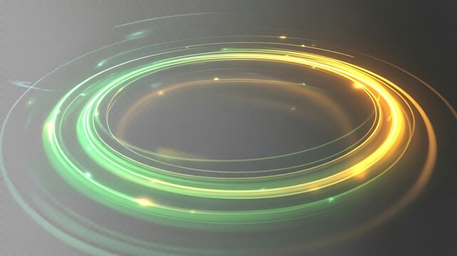 Abstract glowing light trails ellipse modern energy