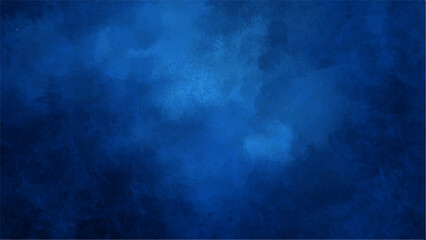 Deep Indigo Sapphire Blue Watercolor Texture: Abstract Gradient Background with Cloudy Swirls for Ocean, Cinematic & Dramatic Digital Design