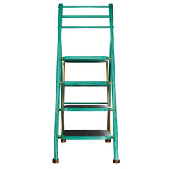 Green Foldable Step Ladder 3D Rendered Object
