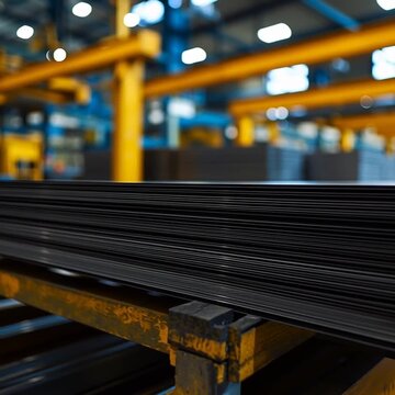Interior de planta metal&uacute;rgica moderna con procesamiento de acero fundido, chispas brillantes y maquinaria industrial de alta precisi&oacute;n