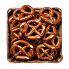 Close-Up of Pretzels in a Basket