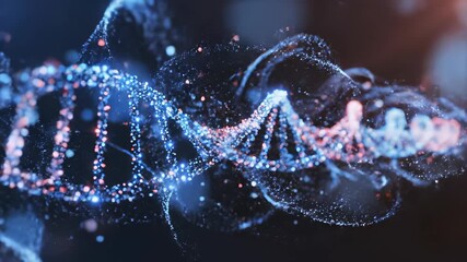 Helix DNA spiral design conceptually representing genetic technology scientific exploration futuristic innovation perfectly illustrating abstract shapes colors 4K UHD visuals ideal for.