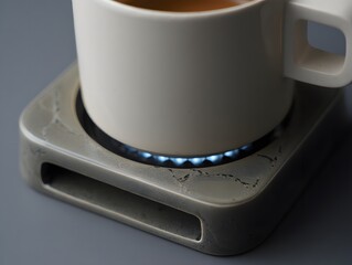 Modern mug warmer with sleek design and led indicator lights