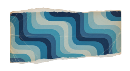 Retro vintage pattern wallpaper background texture design graphic art seventies style blue teal color palette on transparent background