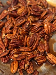 Candied Pecans in Pan
