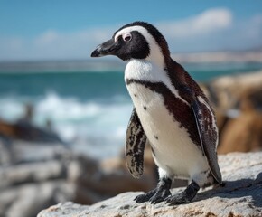 Fototapeta premium African penguin, in the wild