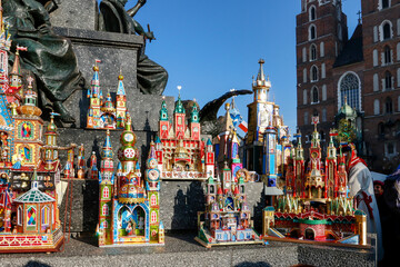 KRAKOW, POLAND - DECEMBER 05, 2019: Annual Nativity Scenes Contest, Krakow, Poland.