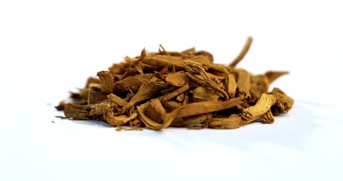 Ayurvedic Daruharidra - Daru haldi or tree turmeric isolated over white background