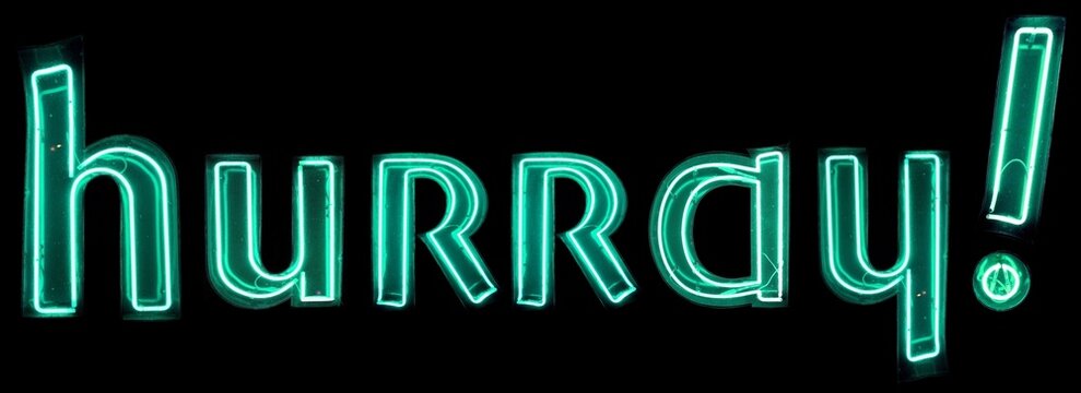 hurray! n&eacute;ons