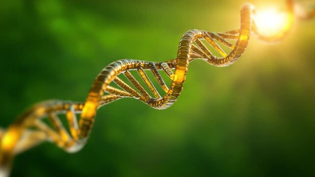 DNA strand of Life: A stunning visual representation of a DNA double helix, symbolizing the very essence of life and genetic information, with a captivating blend of science and beauty.