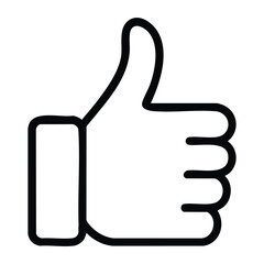 Obraz premium thumb up icon for social media 