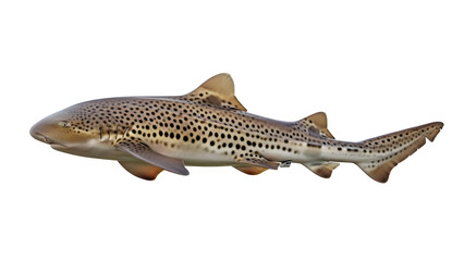Obraz premium Leopard Shark Isolated on White Background