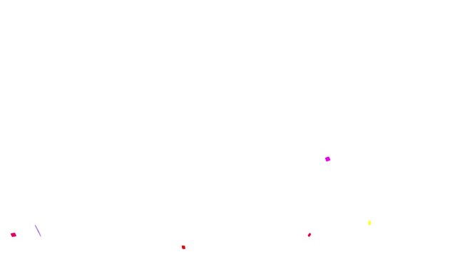 Assorted Colorful Small Confetti Pieces Falling on a White Background celebration party