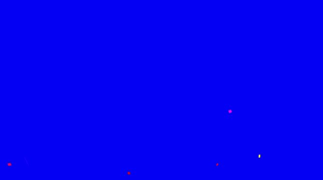 Vibrant Blue Background with Scattered Small Colorful Confetti Pieces celebration party