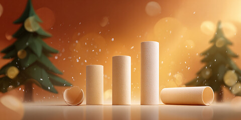 red background with xmas elements