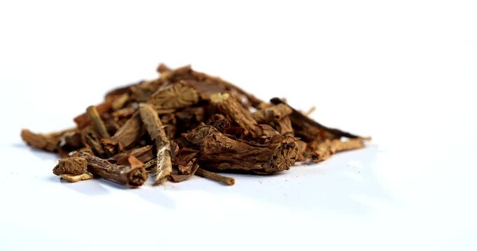 dried Giloy or Guduchi or Tinospora cordifolia stems. indian ayurvedic medicine