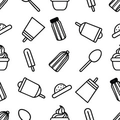 seamless pattern with kitchen utensils