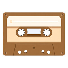 Naklejka premium Retro analog audio cassette tape for music recording and playback.