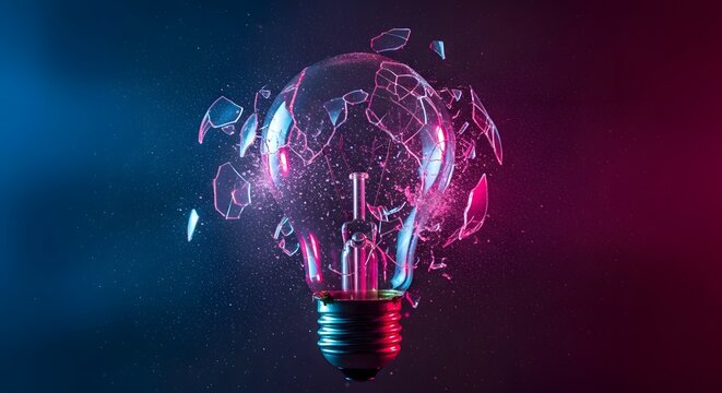 Exploding light bulb concept of fragility innovation and the breakdown of ideas