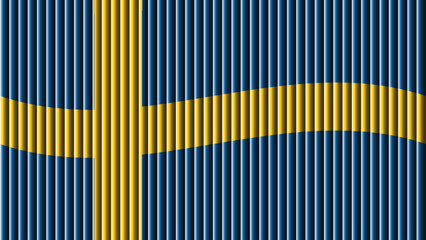 A striking visual representation of the swedish flag with bold yellow and deep blue hues