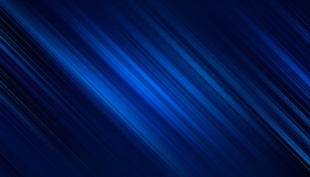 Abstract dark blue background with dynamic diagonal light streaks and motion blur effect