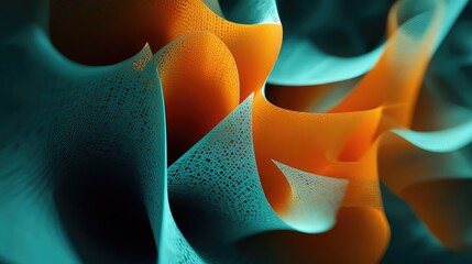 Discover vibrant, modern abstract art perfect for dynamic backgrounds and creative projects featuring stunning teal and orange hues with a unique textured design, ideal for visual impact