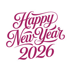 Happy New Year Festival Calligraphy Design.	