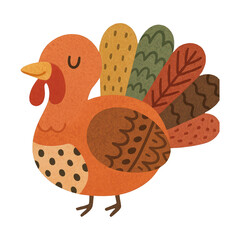 PNG Colorful turkey cartoon illustration.