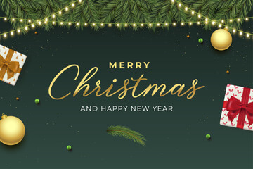 Festive gold fireworks vector forming a Christmas border on dark background. Christmas fireworks and glowing sparkles create a warm, elegant frame for holiday cards and celebration layouts
