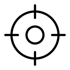 Precise target icon, focus and accuracy symbol