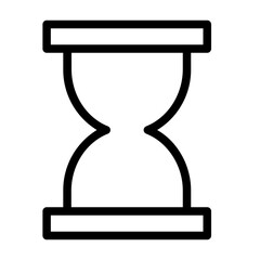 Elegant hourglass icon, time passing swiftly symbol