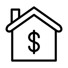 Affordable home ownership icon, investment growth