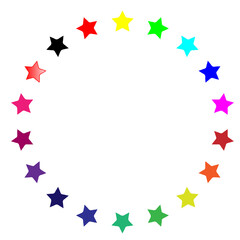 Obraz premium Stars in circular icon vector design for badges and decorative graphics