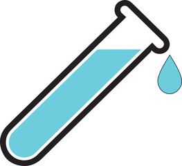 Test tube vector icon design for laboratory science medical graphics