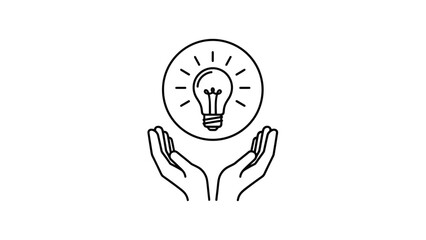 Hands holding a light bulb, representing an idea or innovation.