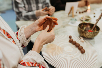 Female Hands Sculpting Clay – Traditional Pottery Workshop Art
